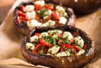 Chevre Tomato Portobello Bake