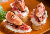 Artisan Fig and Prosciutto Crostini with Goat Cheese