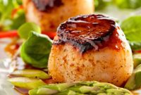 Hoisin-Glazed Golden Scallops