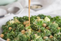 Vibrant Kale Avocado Salad with Tahini