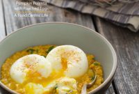 Golden Cheesy Polenta with Poached Eggs