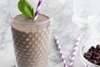 Chocolate Blueberry Protein Smoothie