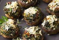 Parmesan Spinach Stuffed Mushrooms
