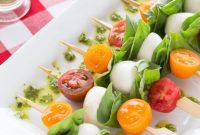 Quick Caprese Bites with Homemade Basil Vinaigrette