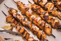 Sticky Hoisin Glazed Chicken Skewers