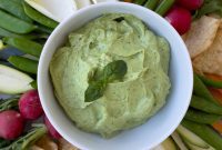 Creamy Avocado Basil Yogurt Dip
