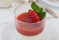 Velvety Strawberry Panna Cotta with Sweet Berry Drizzle