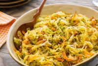Tender Braised Cabbage with Crispy Bacon