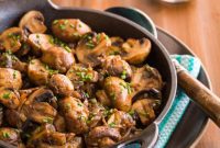 Golden Garlic Butter Steakhouse Mushrooms