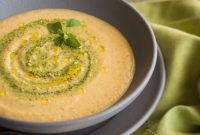 Velvety Roasted Garlic Cauliflower Soup