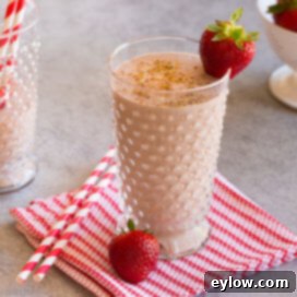 strawberry banana smoothie | AFoodCentricLife.com