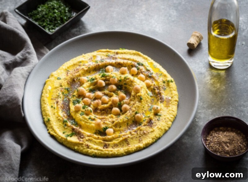 Velvety Homemade Mediterranean Hummus 3 golden hummus | AFoodCentricLife.com