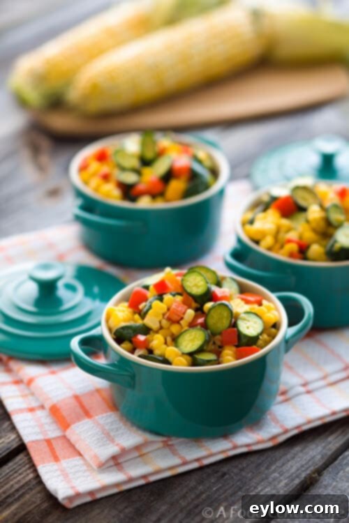 Finished sautéed vegetables served in individual charming crocks.