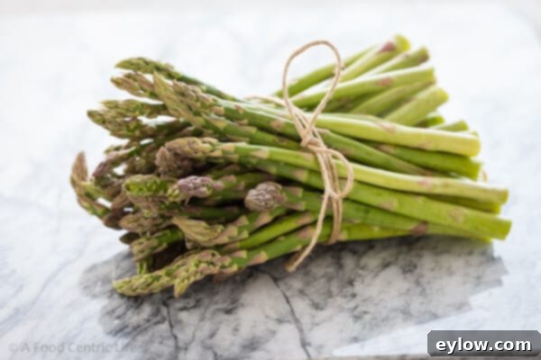 Fresh Asparagus ready for roasting.