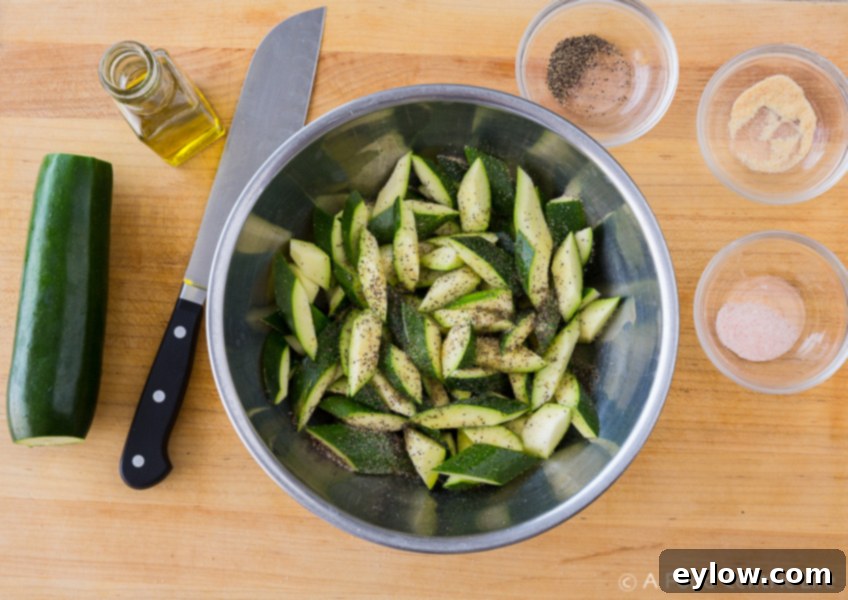 chopped zucchini | AFoodCentricLife.com