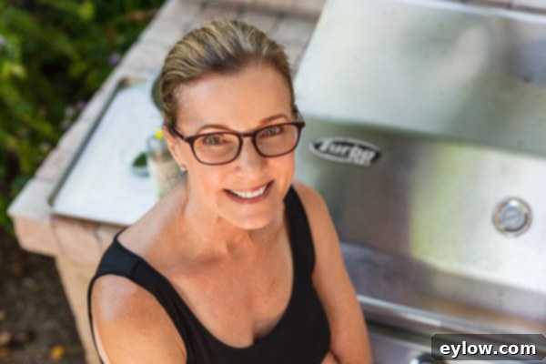 Sally at the grill | AFoodCentricLife.com