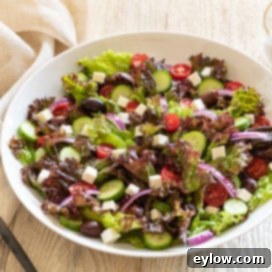 Classic Greek Garden Salad 4 Leafy Green Greek Salad |afoodcentriclife.com
