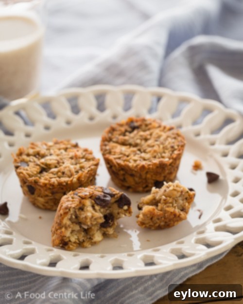Baking tools for granola bites, including a mini muffin pan and spatula.