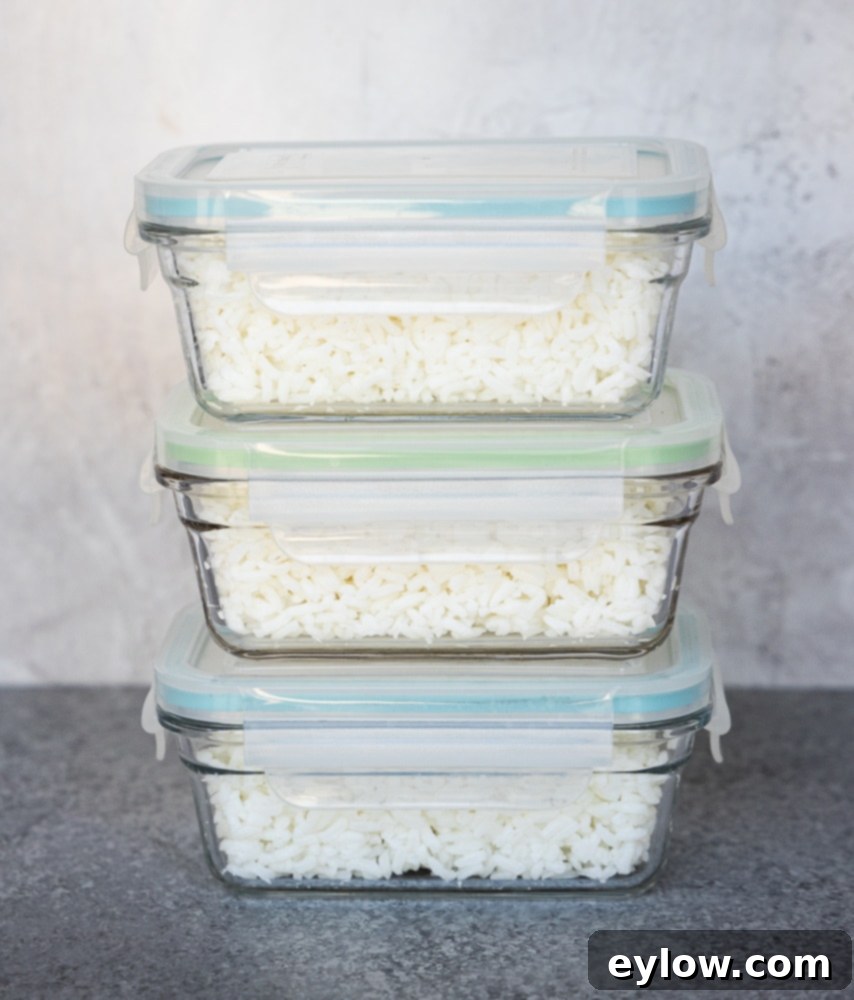 Minimizing Arsenic in Your Rice 5 prepped white rice in containers | afoodcentriclife.com