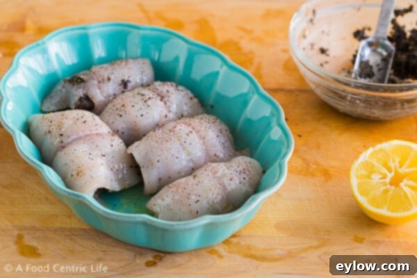 Sole's Savory Mushroom Heart 5 Perfectly Baked Mushroom Stuffed Sole with Lemon and Parsley