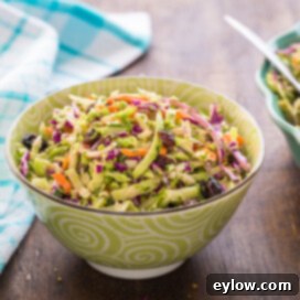 Creamy Apple Cider Crunch Slaw 6 broccoli cabbage slaw