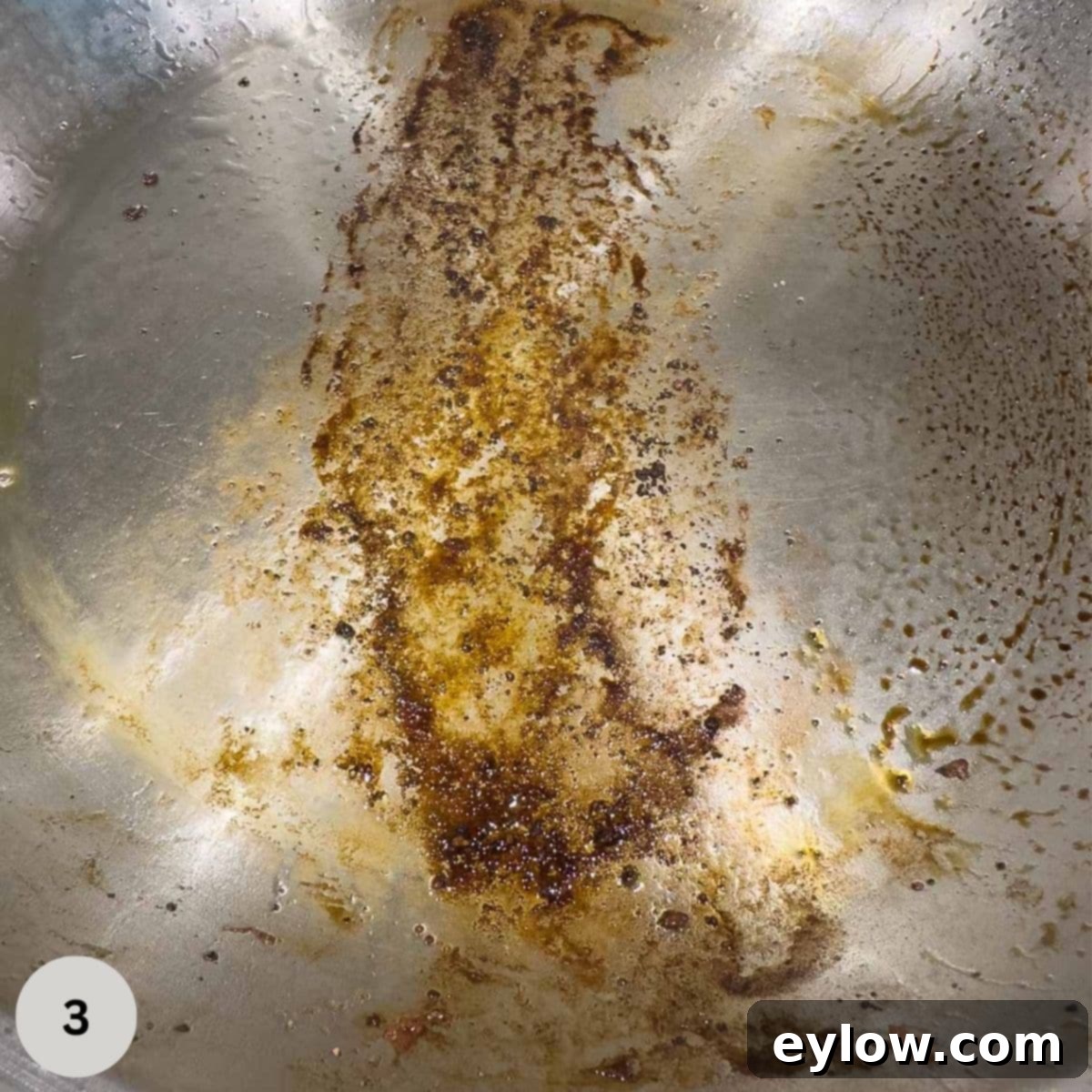 The tasty bits left in the fry pan after searing pork will make great pan sauce.