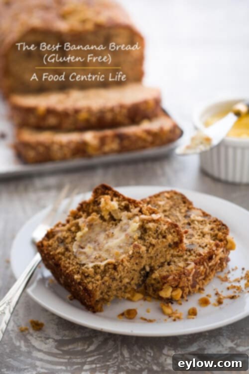 Ultimate Gluten Free Banana Bread 2 Deliciously moist gluten-free banana bread loaf, perfectly baked and ready to slice.