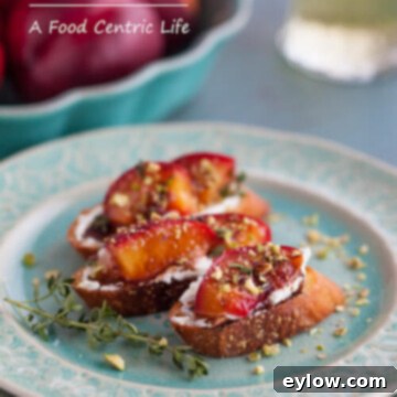 Blushing Nectarine Goat Cheese Crostini 5 nectarine goat cheese crostini | AFoodCentricLife.com