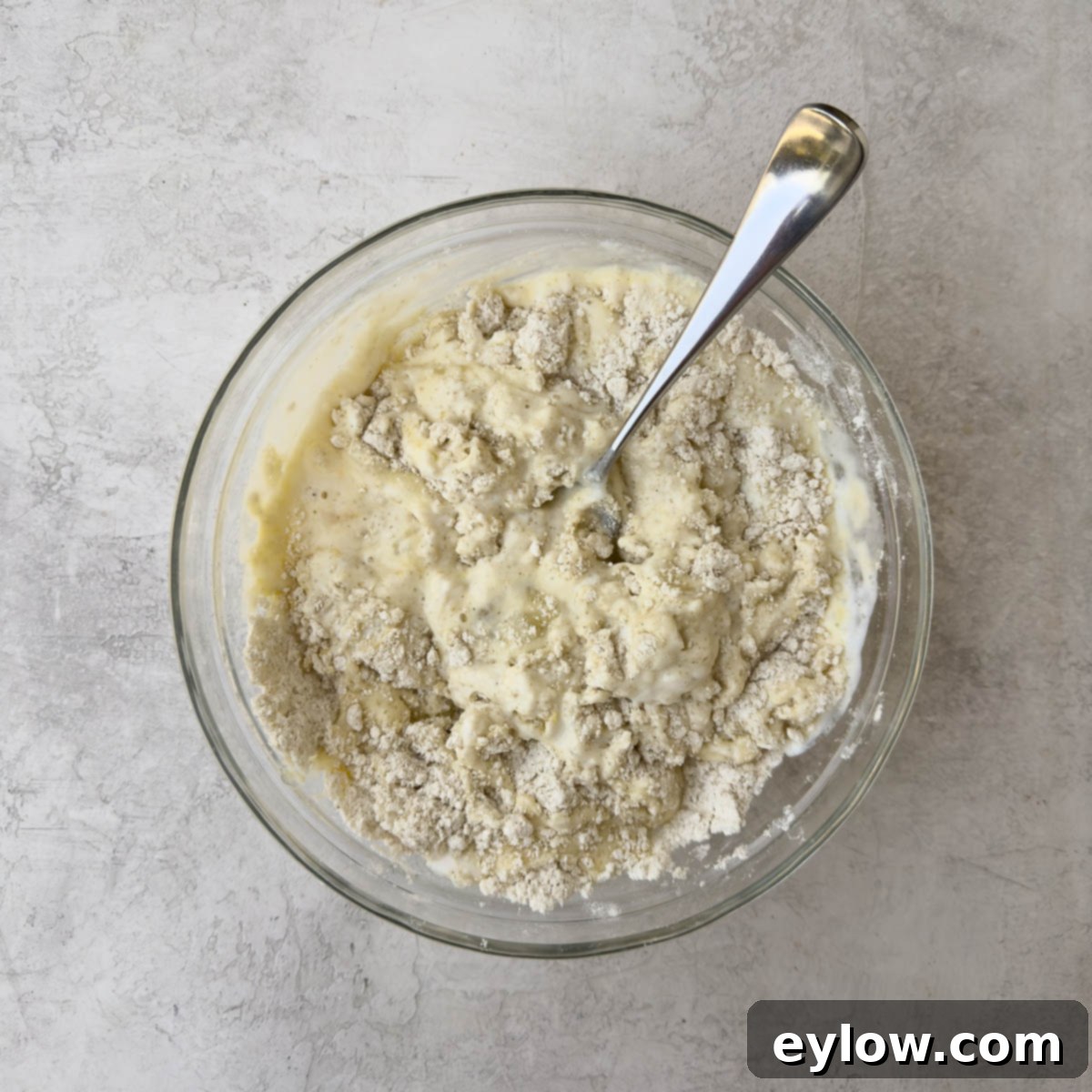 Step 4: Mixing the dough for Irish soda bread.