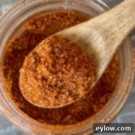 Savory dry rub for grilling with spices and a little brown sugar.