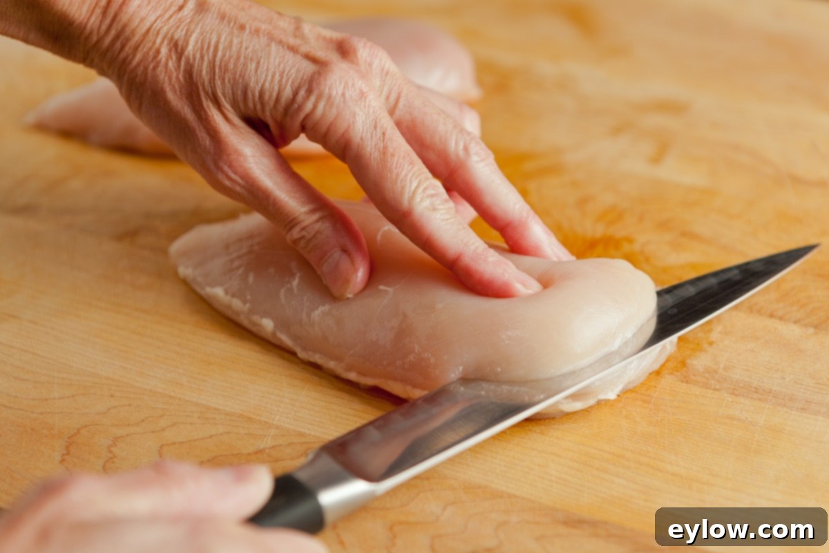 how to cut chicken into cutlets