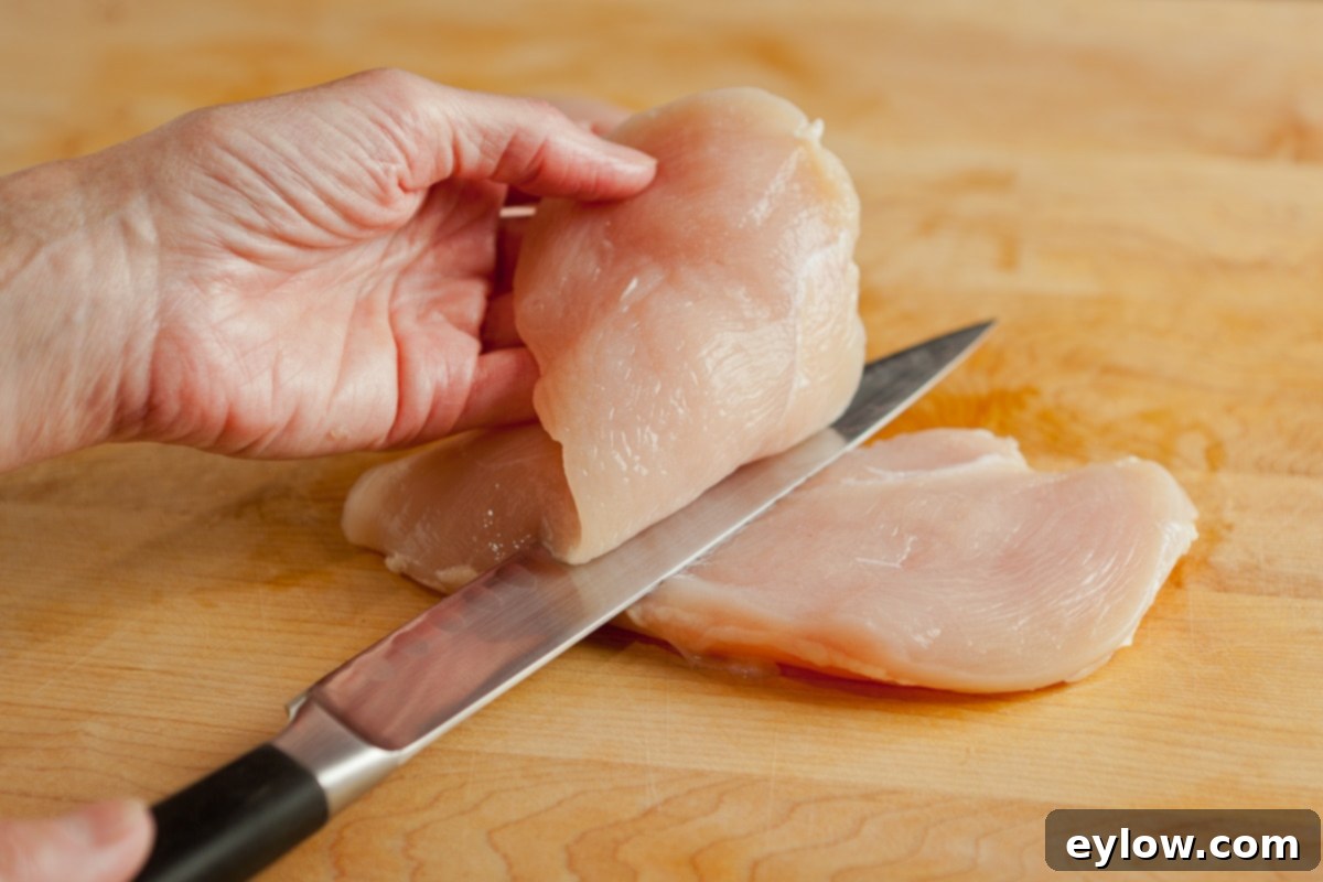 How to cut chicken into cutlets