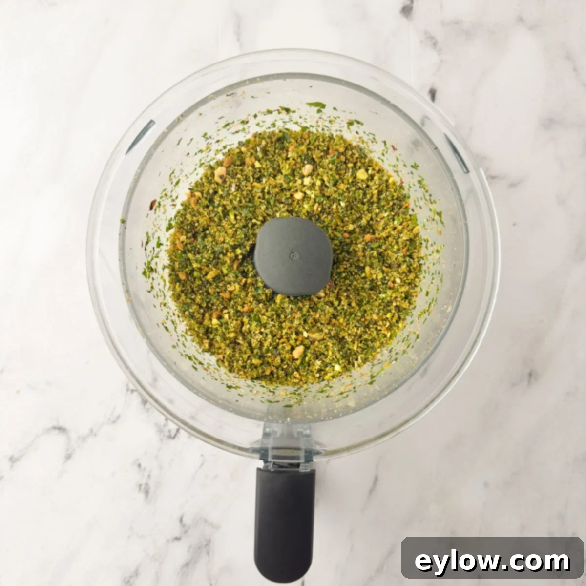 Pistachio-Encrusted Pork Rib Roast 5 Pistachios, breadcrumbs, garlic, and herbs processed for a crust for pork roast.