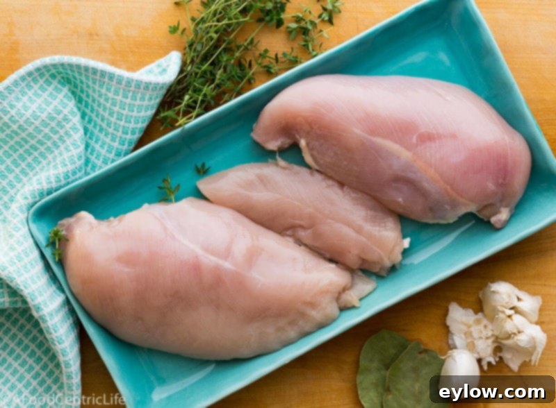 how to poach chicken breasts | AFoodCentricLife.com