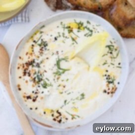 A bowl of whipped ricotta cheese dip with endive leaf in for scooping, showcasing its light and creamy texture.