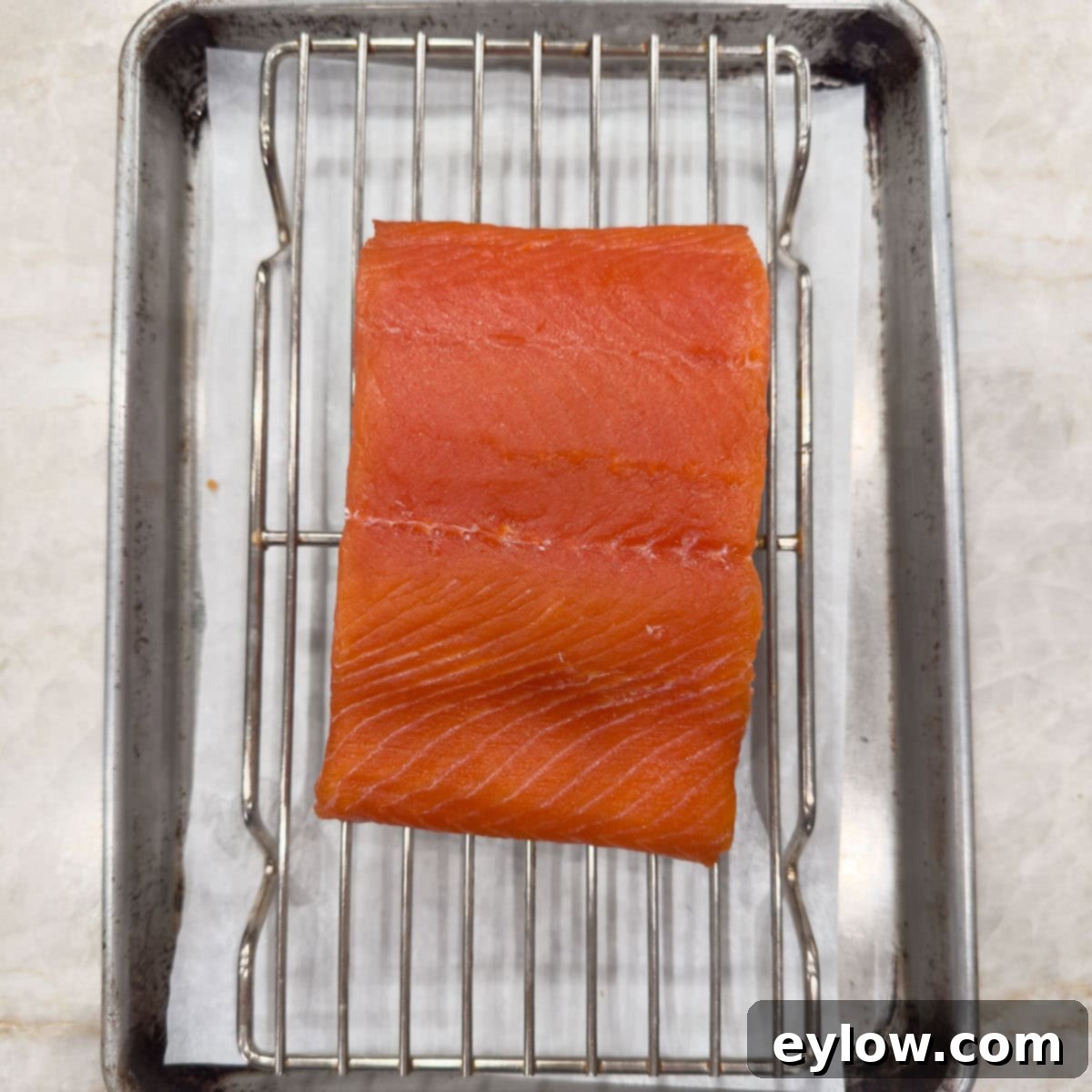 Pellet Grill Smoked Salmon Perfection 8 Salmon fillet rinsed after curing to dry for smoking.