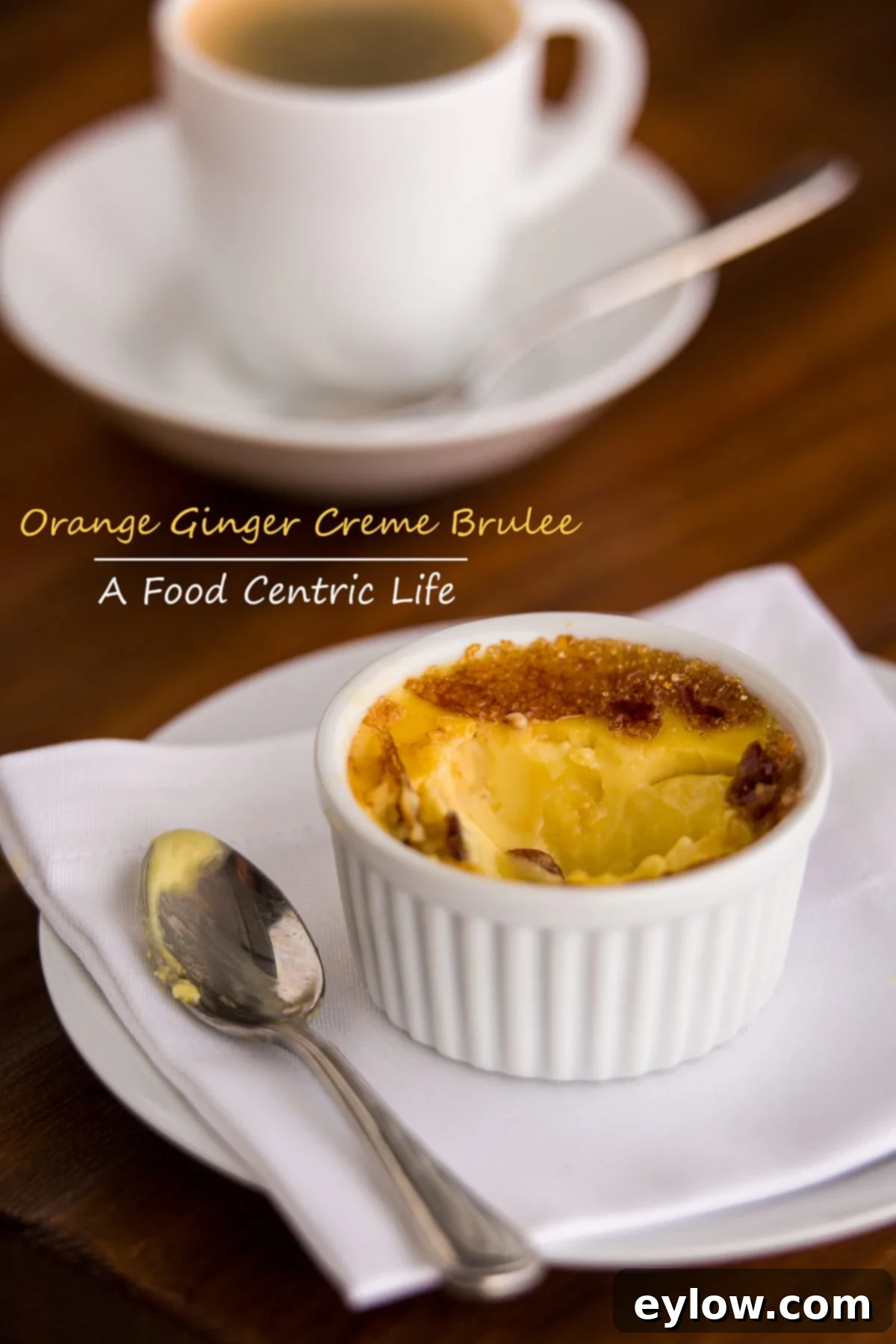 Zesty Orange Brulee 2 orange ginger creme brulee