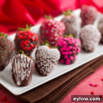 A stunning image of homemade Chocolate Dipped Strawberries, showcasing their elegant presentation and perfect coating.