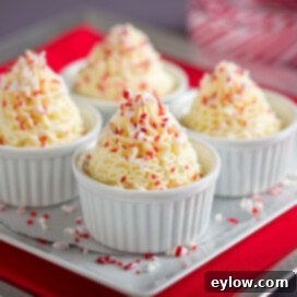 white chocolate peppermint mousse