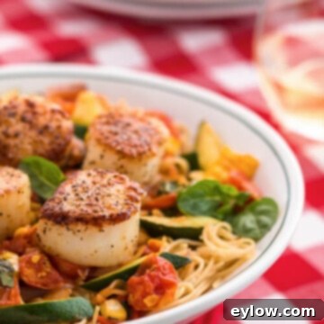 seared scallops with pasta | afoodcentriclife.com