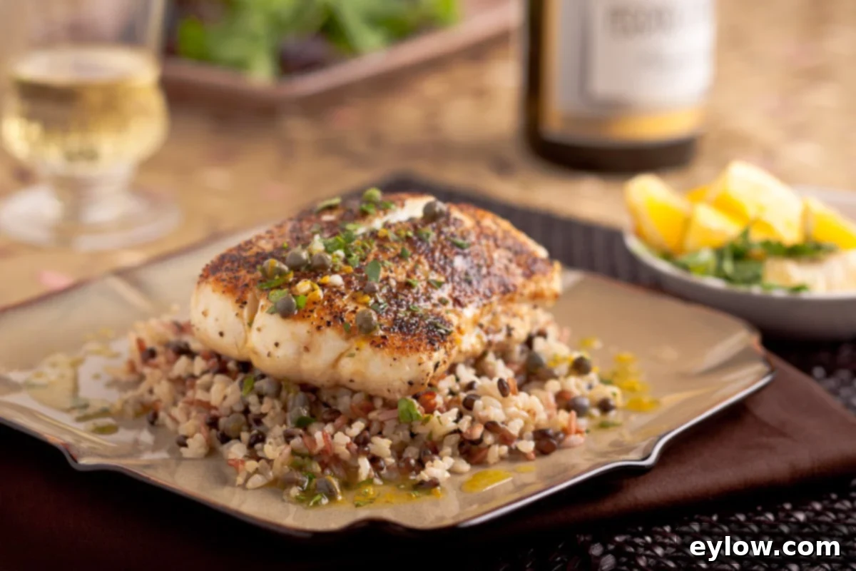 halibut with lemon caper