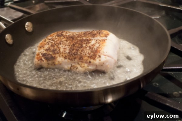 pan roasted halibut | afoodcentriclife.com