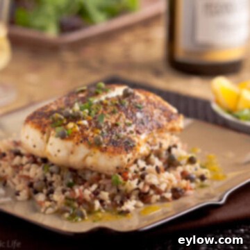 lemon caper halibut | afoodcentriclife.com