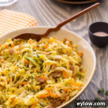 Braised Cabbage with Leeks and Bacon | AFoodCentricLife.com