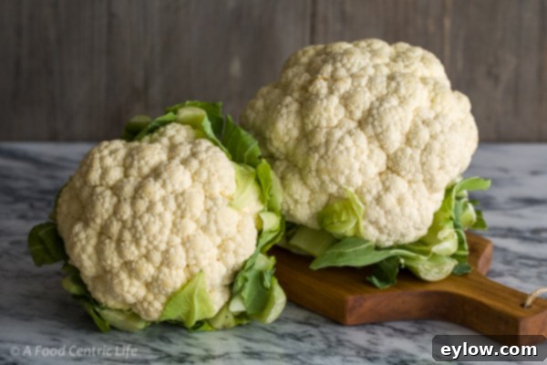 Crispy Parmesan Cauliflower 5 Heads of fresh cauliflower.