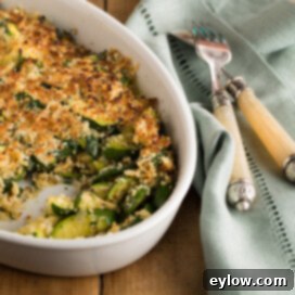 Zucchini Casserole with Parmesan Crumb Topping